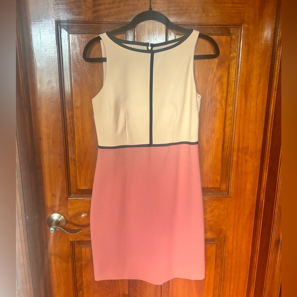 ann taylor loft • pink geometric dress